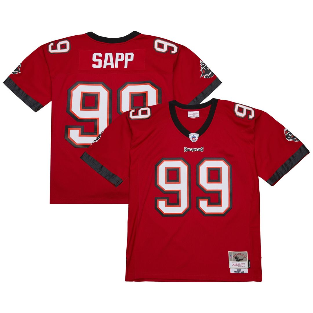 Warren Sapp Tampa Bay Buccaneers 2002 Legacy Replica Jersey - Red