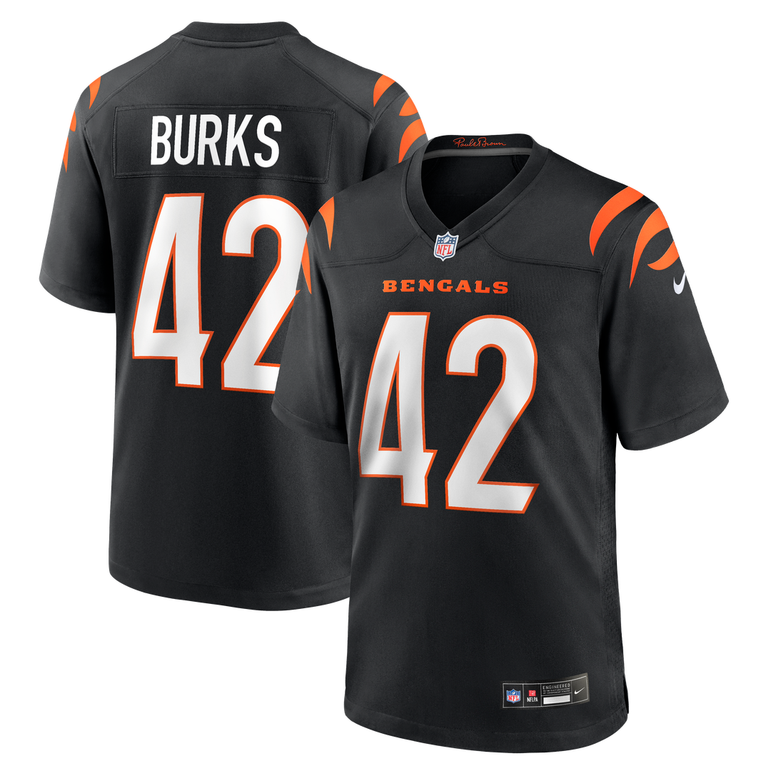 Oren Burks Cincinnati Bengals Team Game Jersey - Black