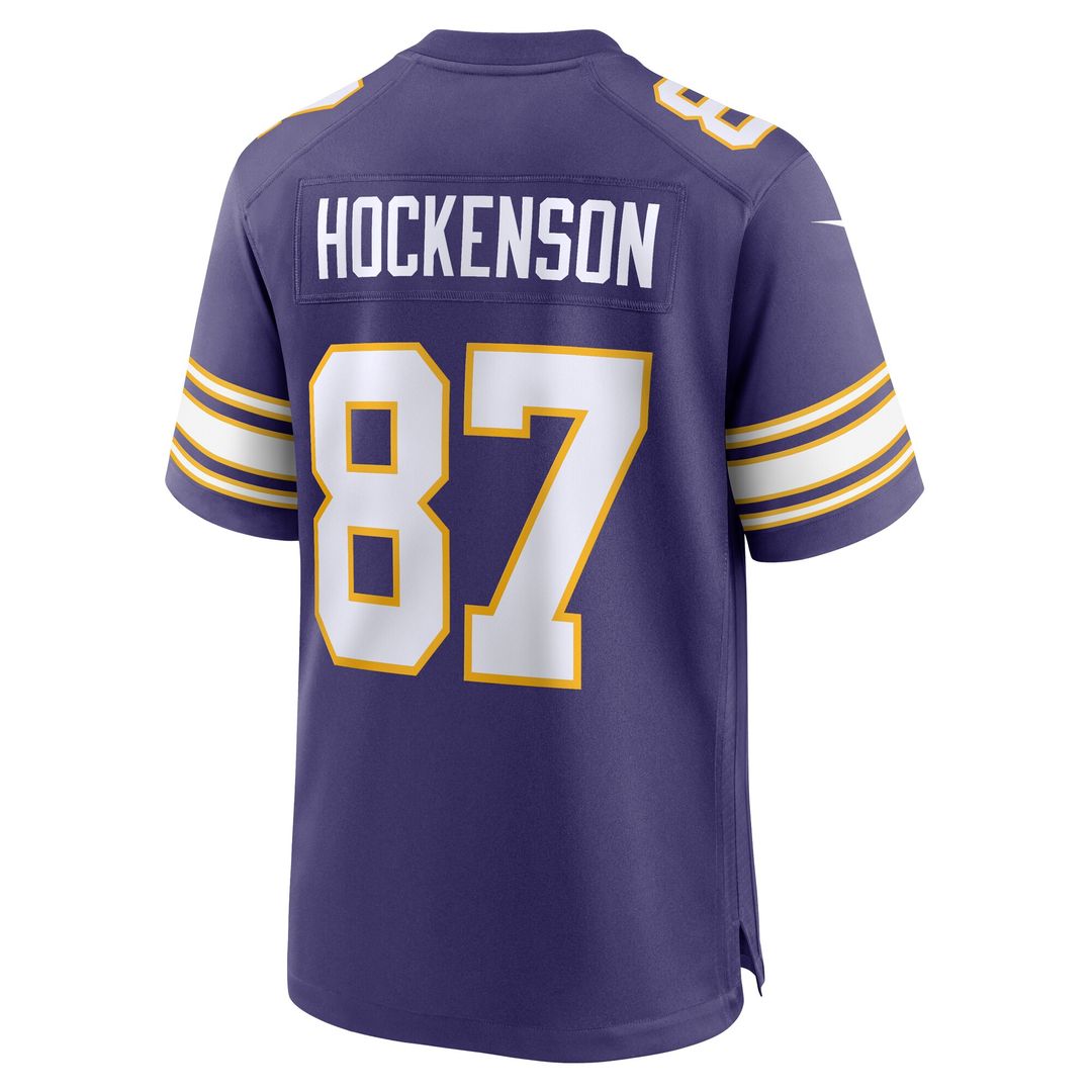 T.J. Hockenson Minnesota Vikings Classic Player Game Jersey - Purple