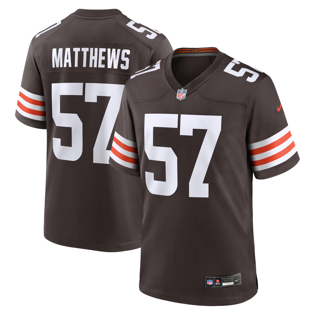 Clay Matthews Cleveland Browns Game Retired Player Jersey - Brown