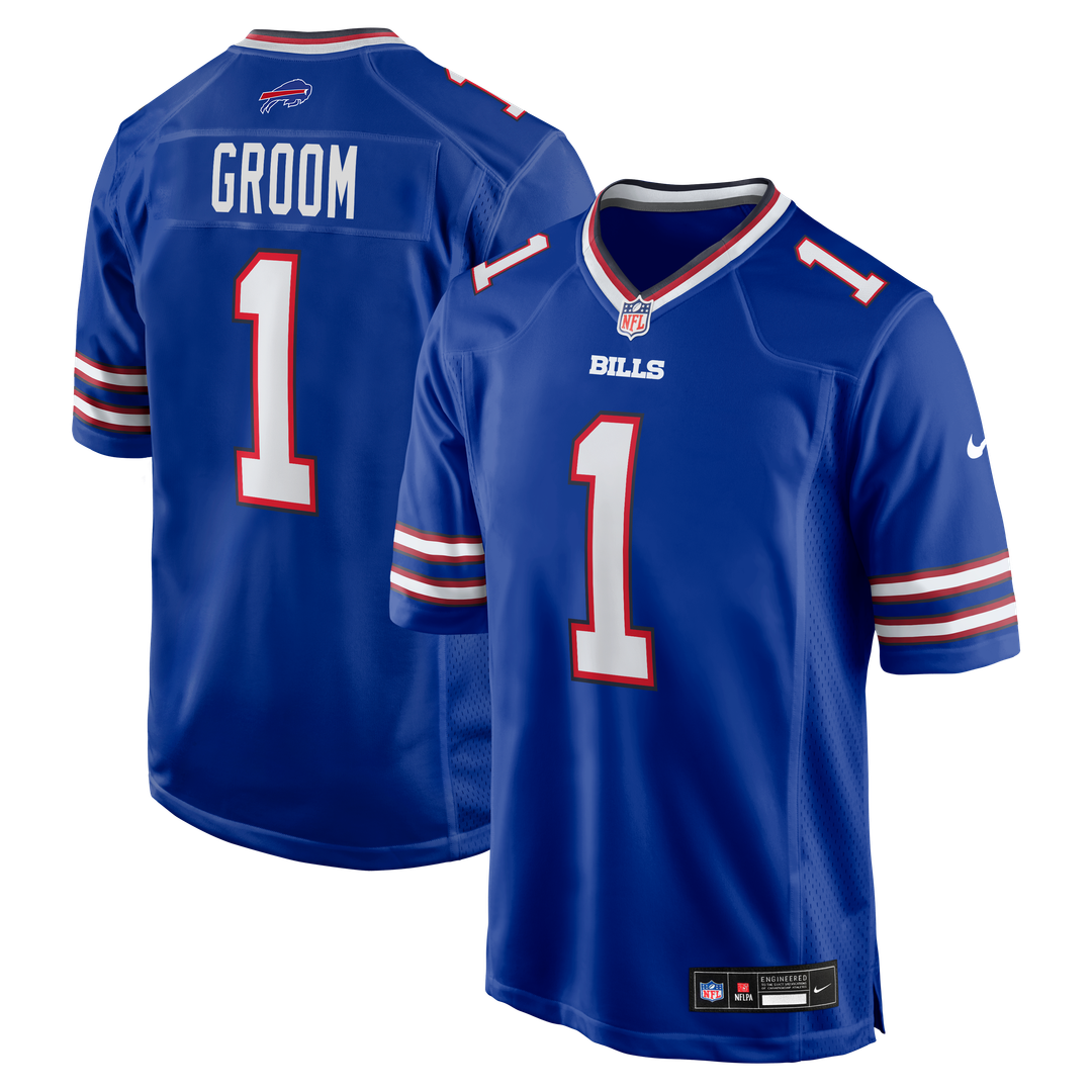Number 1 Groom Buffalo Bills Game Jersey - Royal
