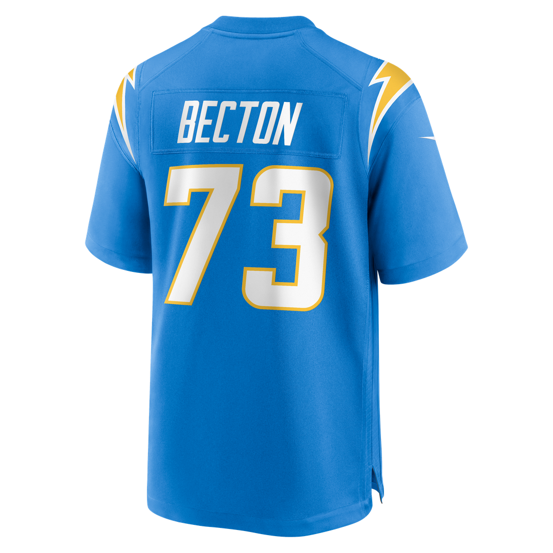 Mekhi Becton Los Angeles Chargers Team Game Jersey - Powder Blue