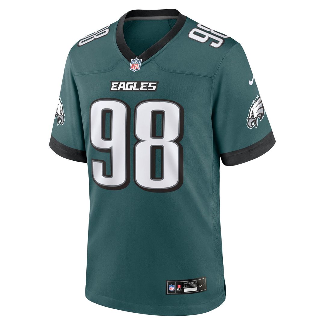 Jalen Carter Philadelphia Eagles Team Game Jersey - Midnight Green