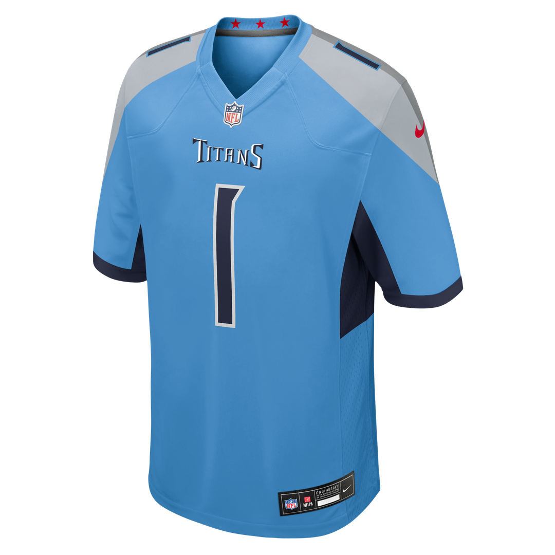 Cameron Ward Tennessee Titans Team Game Jersey - Light Blue