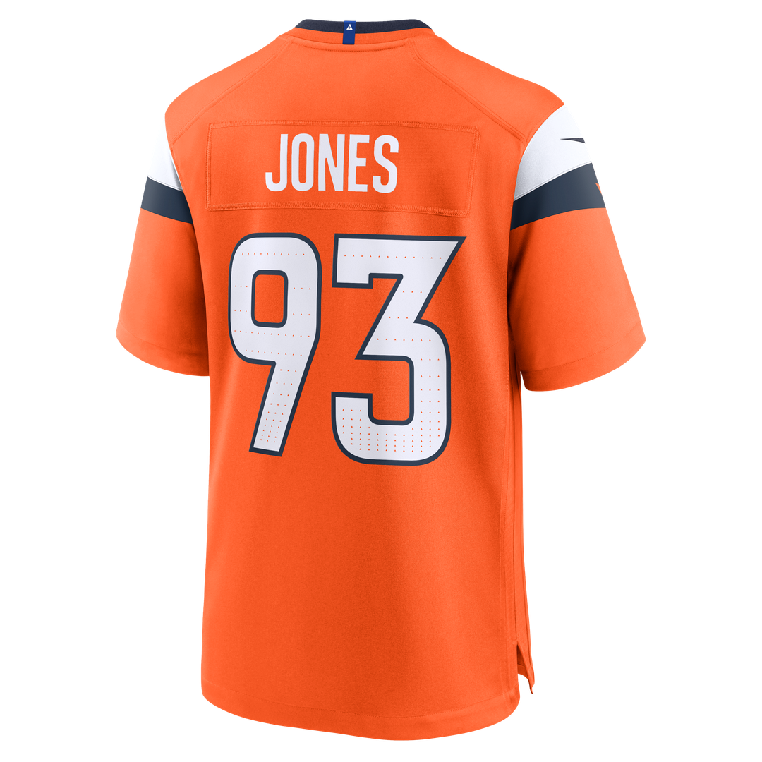 D.J. Jones Denver Broncos Team Game Jersey - Orange