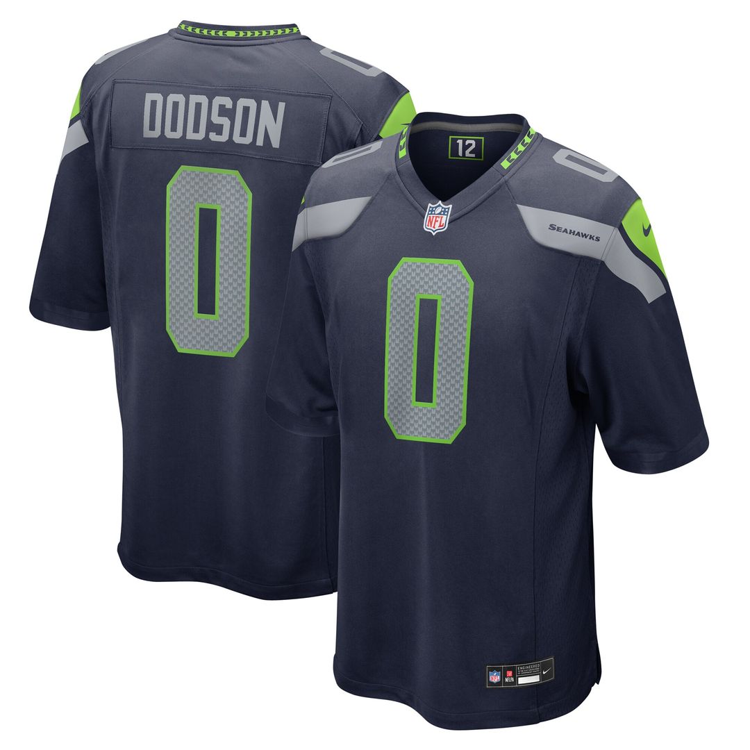 Tyrel Dodson Seattle Seahawks Game Jersey - College Navy