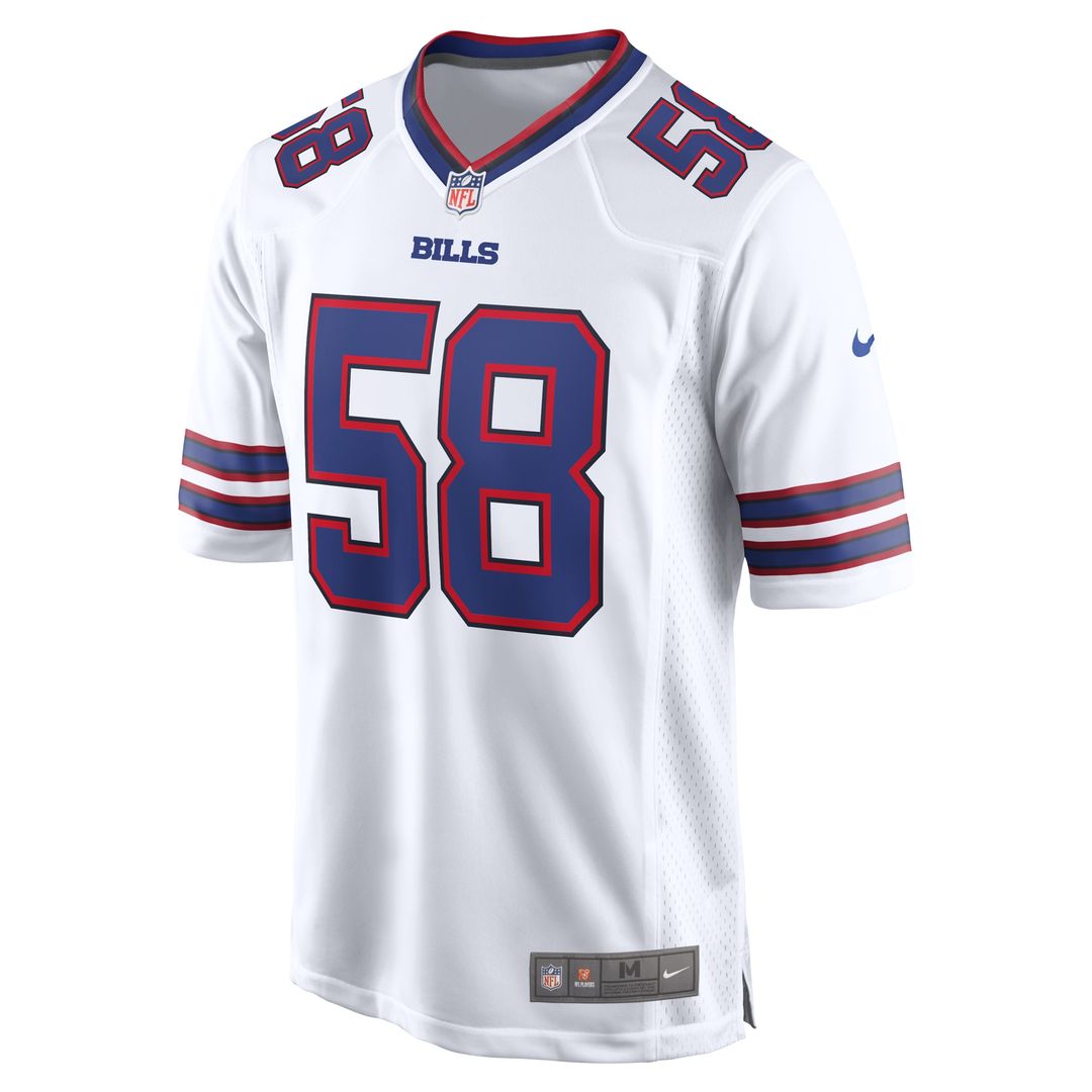 Matt Milano Buffalo Bills Away Game Player Jersey - White