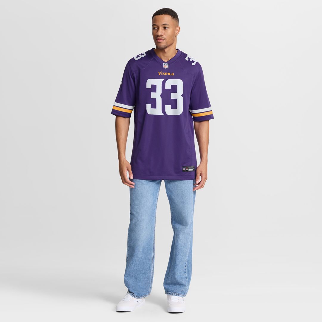 Aaron Jones Minnesota Vikings Game Player Jersey - Purple