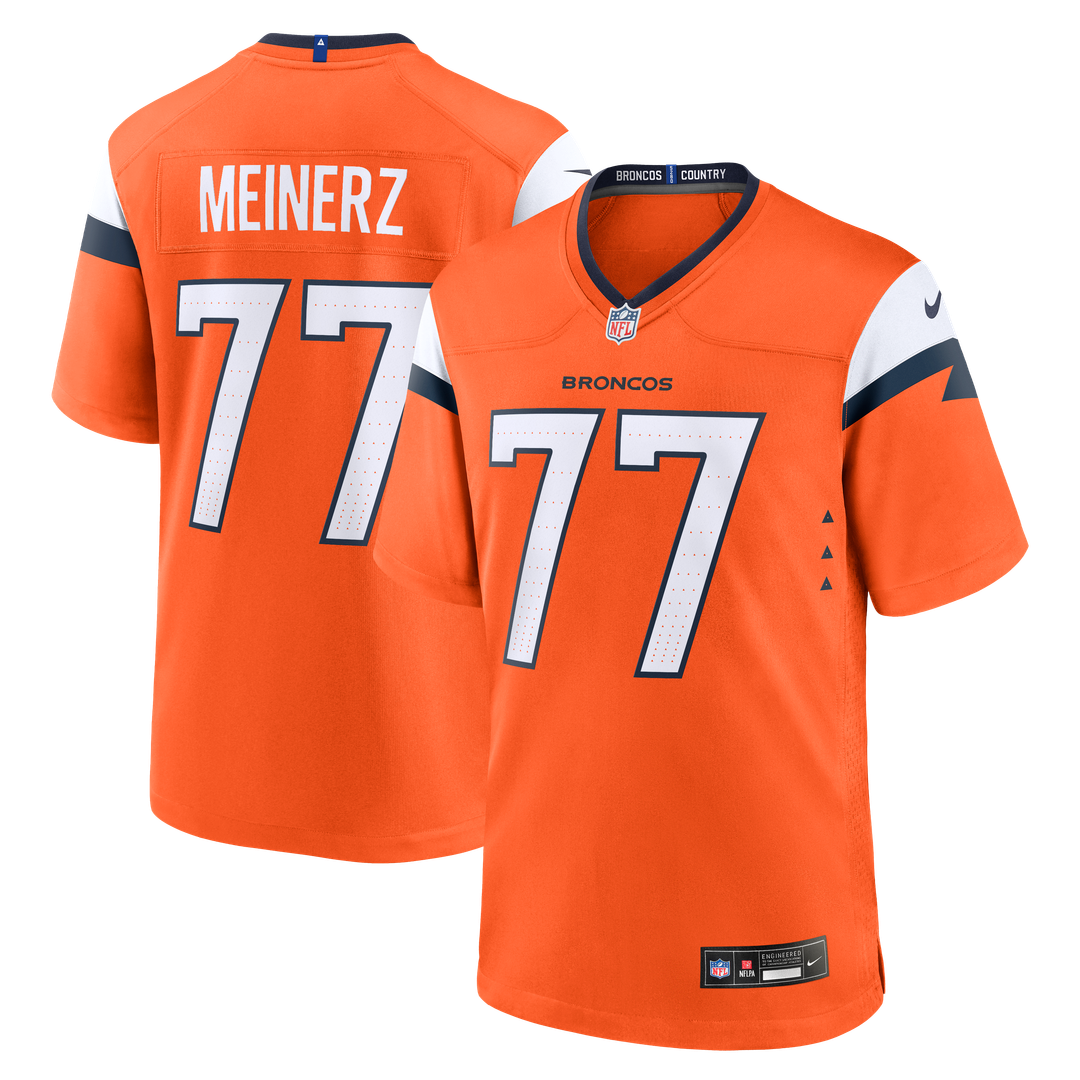 Quinn Meinerz Denver Broncos Team Game Jersey - Orange