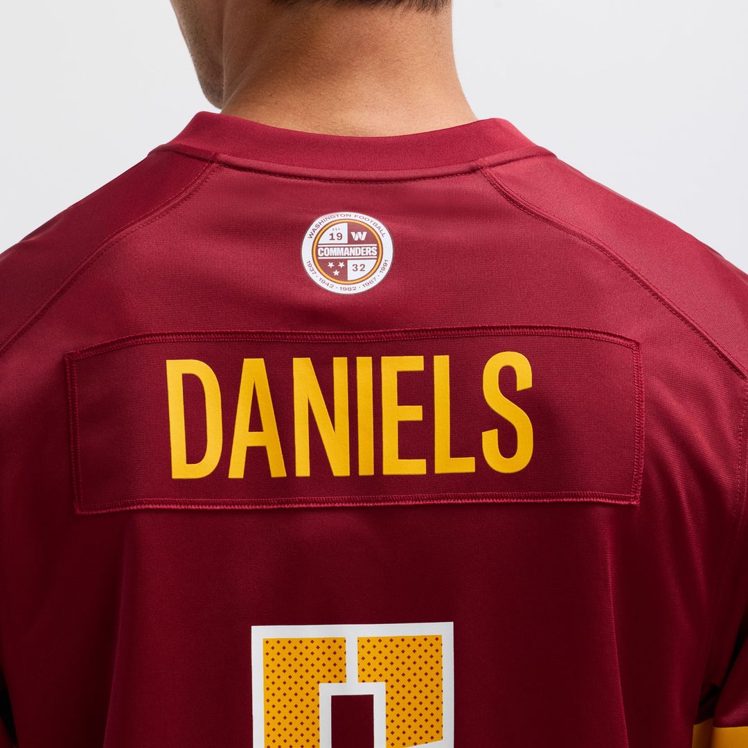 Jayden Daniels Washington Commanders Player Game Jersey - Burgundy