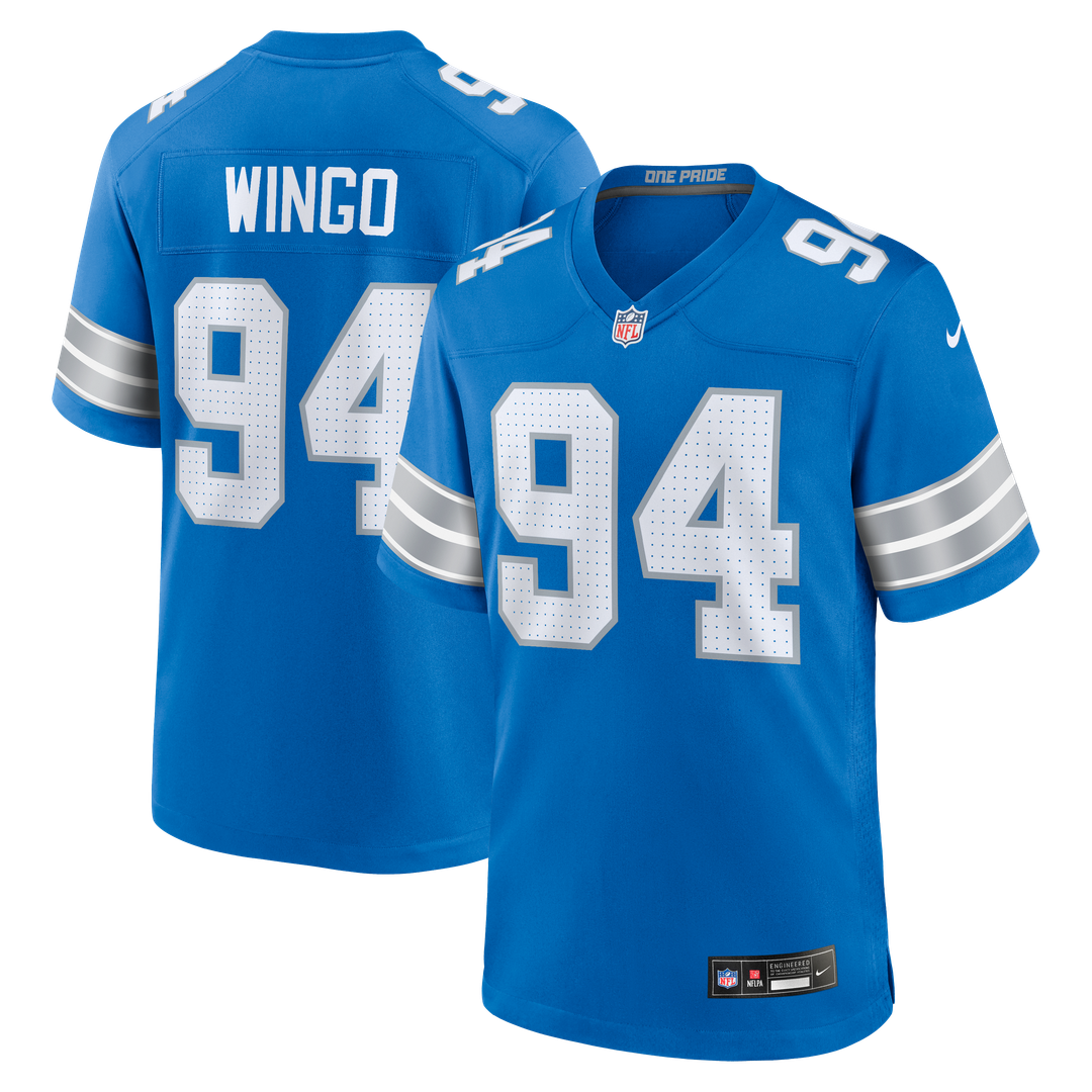 Mekhi Wingo Detroit Lions Team Game Jersey - Blue
