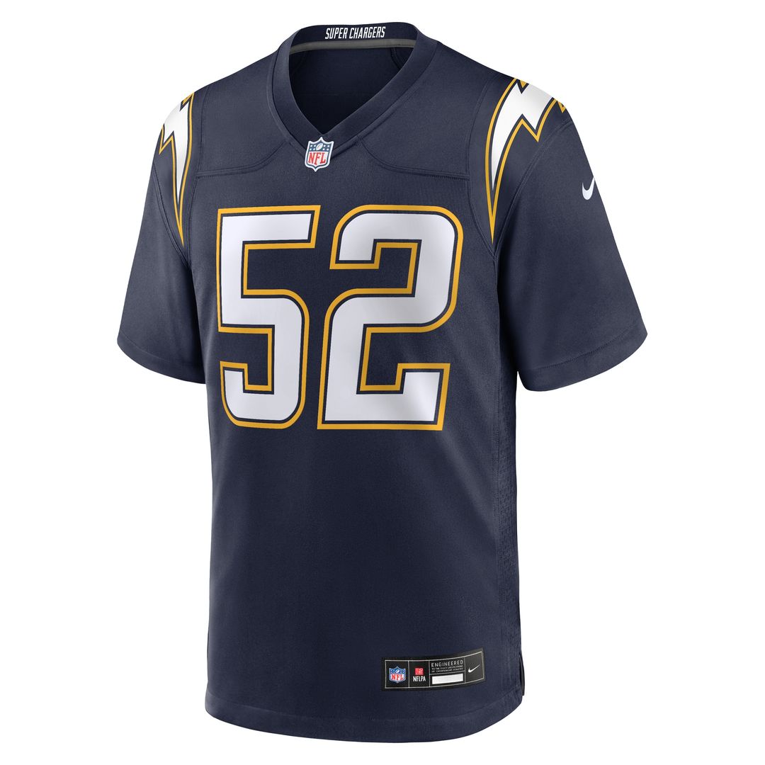 Khalil Mack Los Angeles Chargers Alternate Charger Power Game Player Jersey - Gold