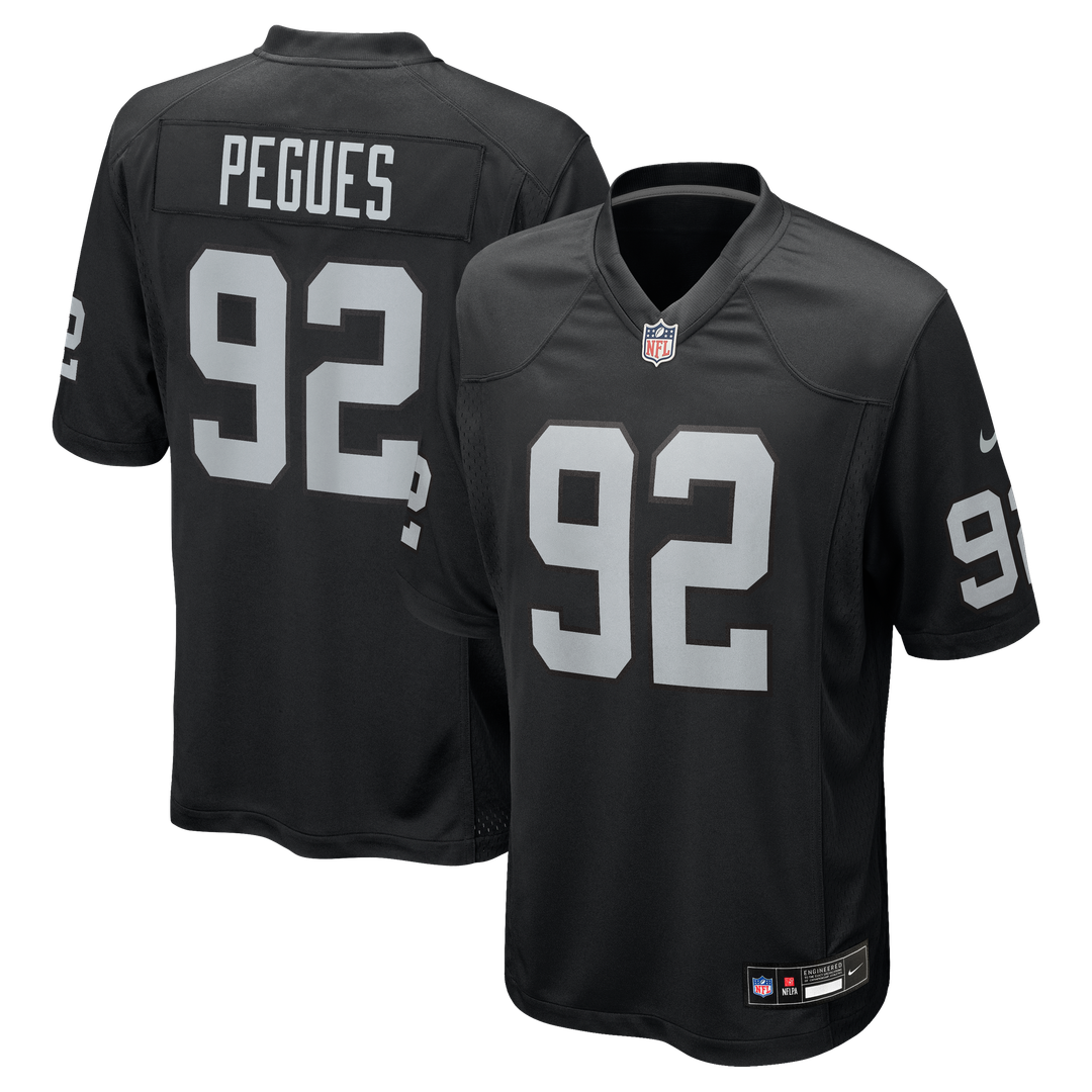 JJ Pegues Las Vegas Raiders Team Game Jersey - Black