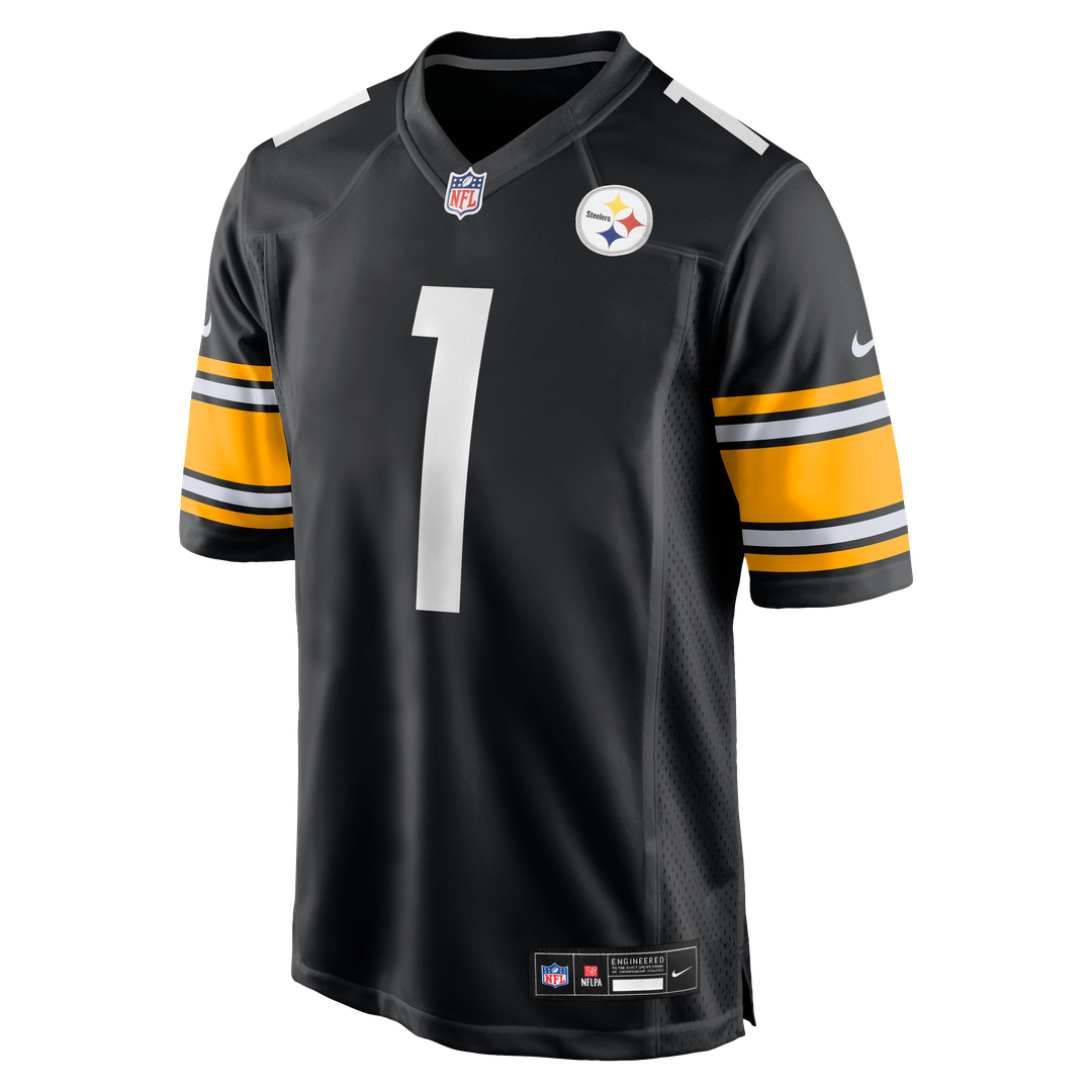 Number 1 Groom Pittsburgh Steelers Game Jersey - Black