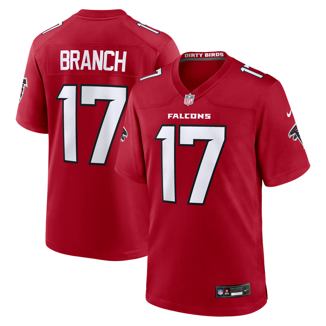 Zachariah Branch Atlanta Falcons Team Game Jersey - Red