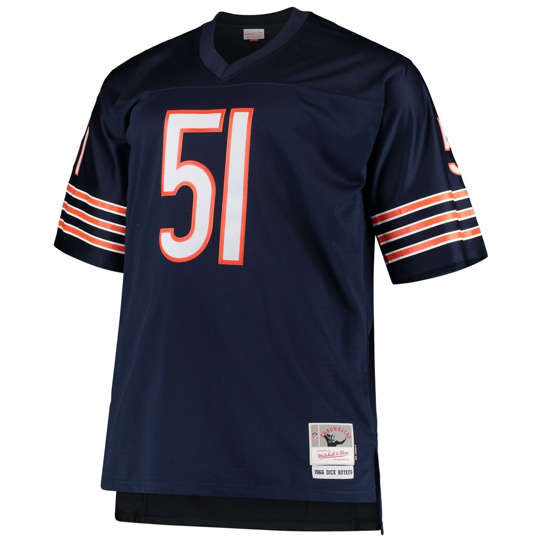 Dick Butkus Chicago Bears Big & Tall 1966 Retired Player Replica Jersey - Navy