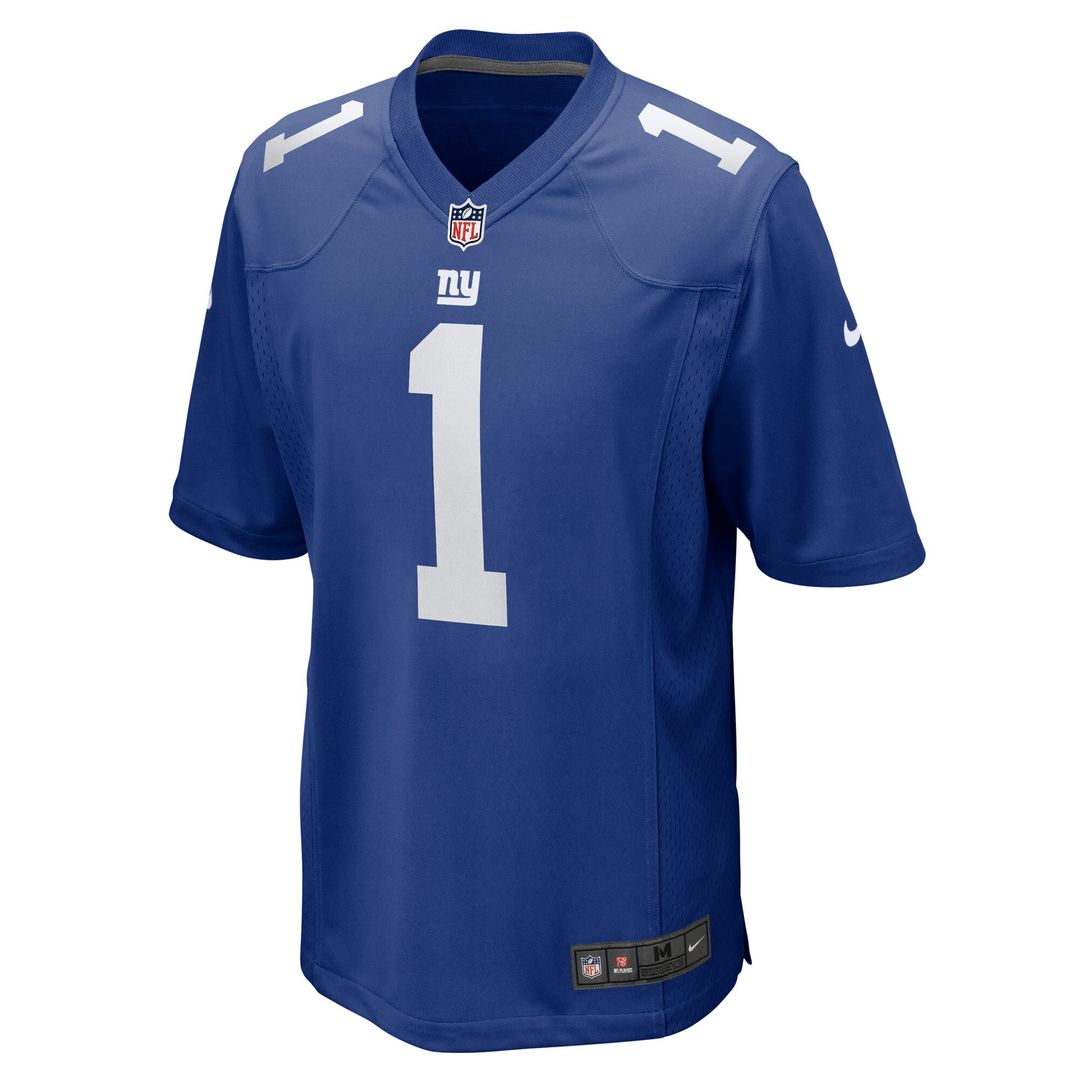 Number 1 Groom New York Giants Game Jersey - Royal