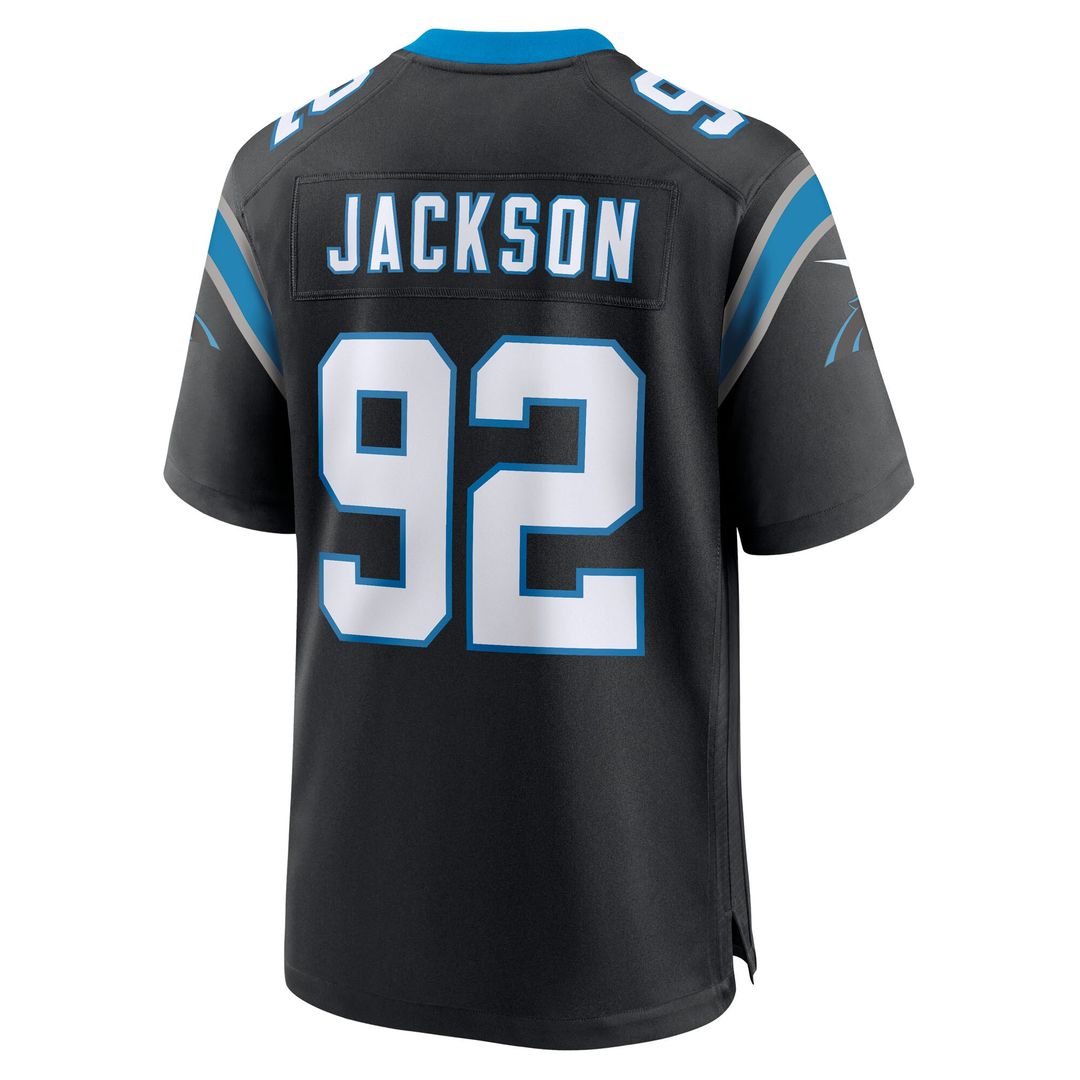 Cam Jackson Carolina Panthers Team Game Jersey - Black