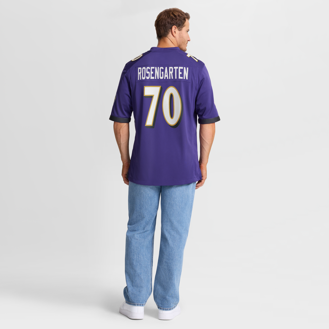 Roger Rosengarten Baltimore Ravens Team Game Jersey - Purple