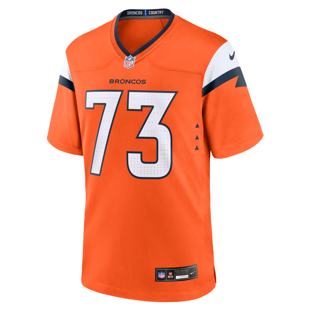Frank Crum Denver Broncos Team Game Jersey - Orange