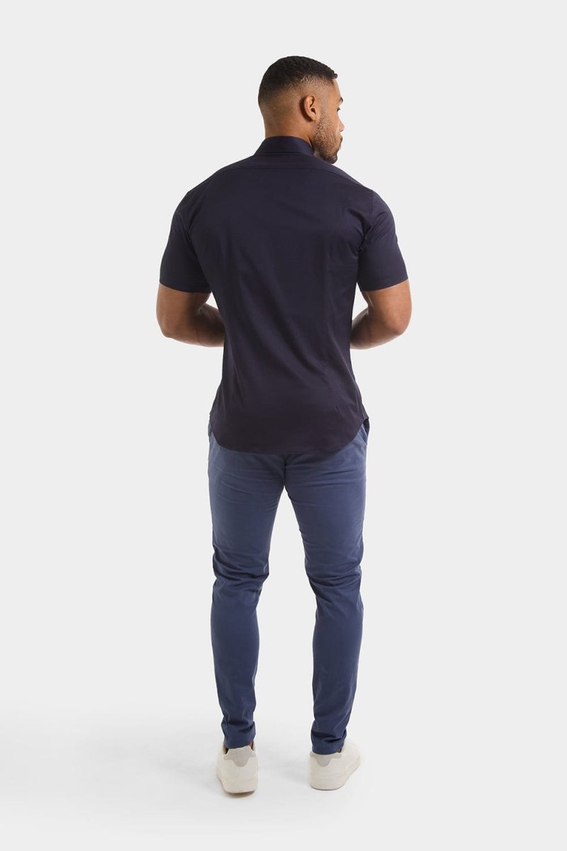 Athletic Fit Short Sleeve Signature Shirt in Navy