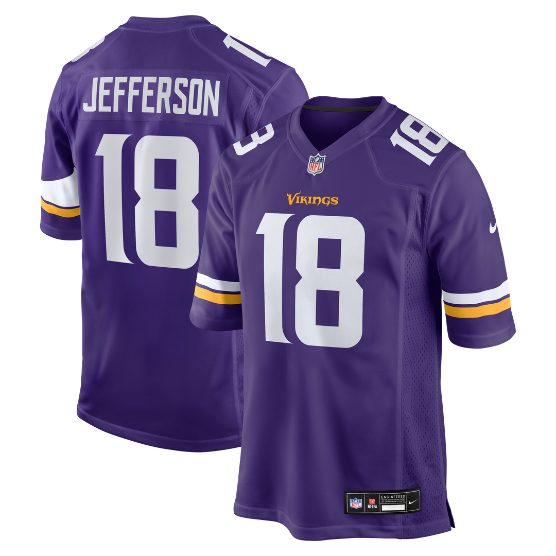 Justin Jefferson Minnesota Vikings Player Game Jersey - Purple