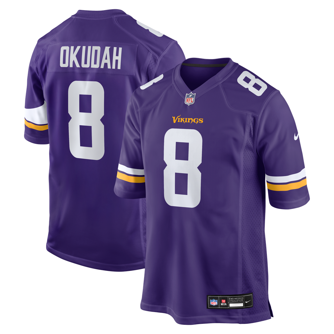 Jeff Okudah Minnesota Vikings Team Game Jersey - Purple