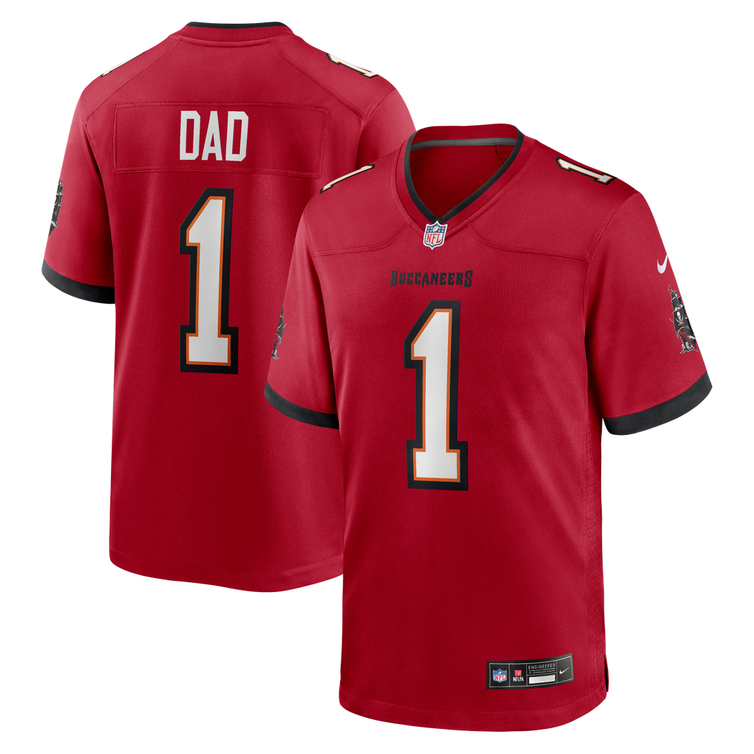 Number 1 Dad Tampa Bay Buccaneers Game Jersey - Red