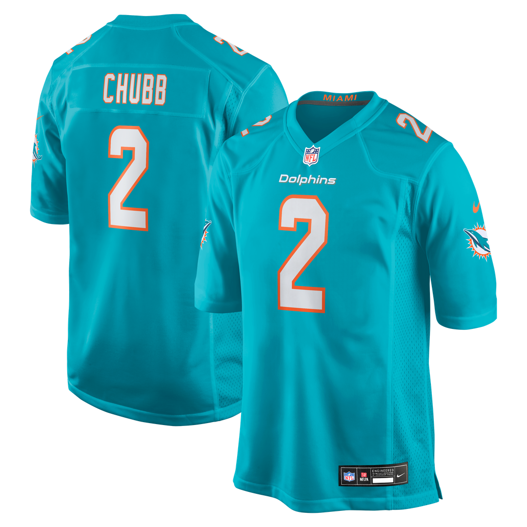 Bradley Chubb Miami Dolphins Game Player Jersey - Aqua
