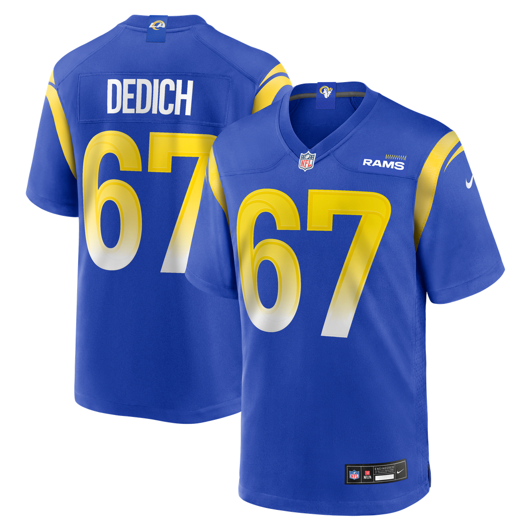 Justin Dedich Los Angeles Rams Game Jersey - Royal
