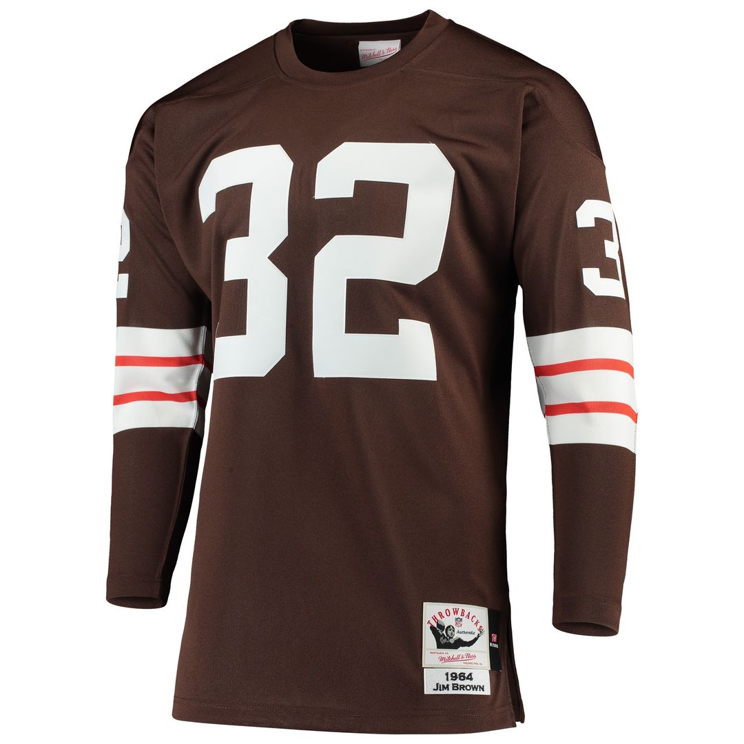 Jim Brown Cleveland Browns 1964 Authentic Throwback Retired Player Jersey - Brown