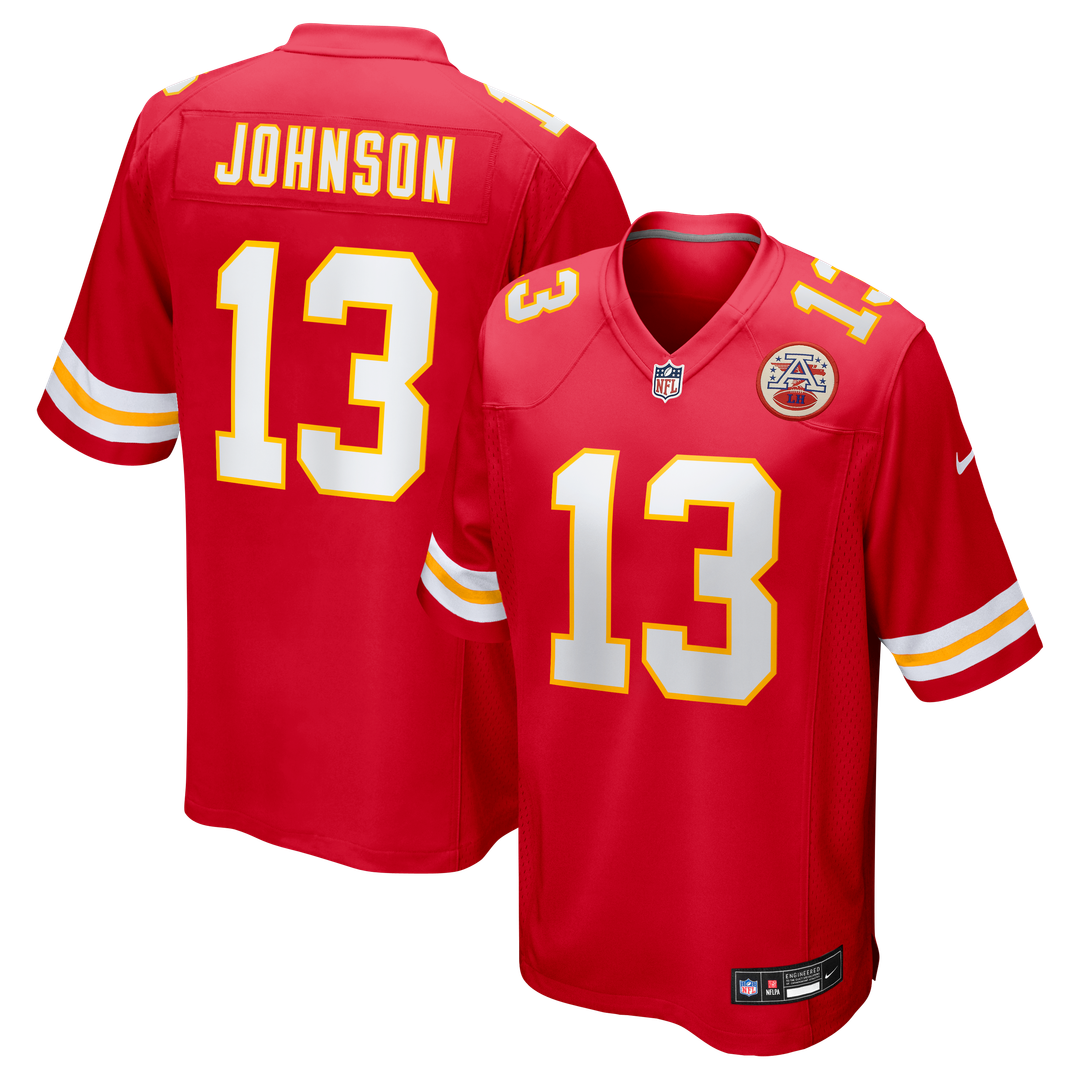 Nazeeh Johnson Kansas City Chiefs Game Player Jersey - Red