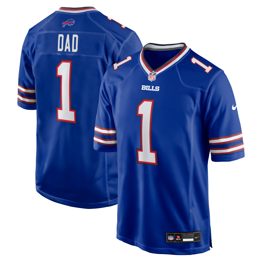 Number 1 Dad Buffalo Bills Game Jersey - Royal