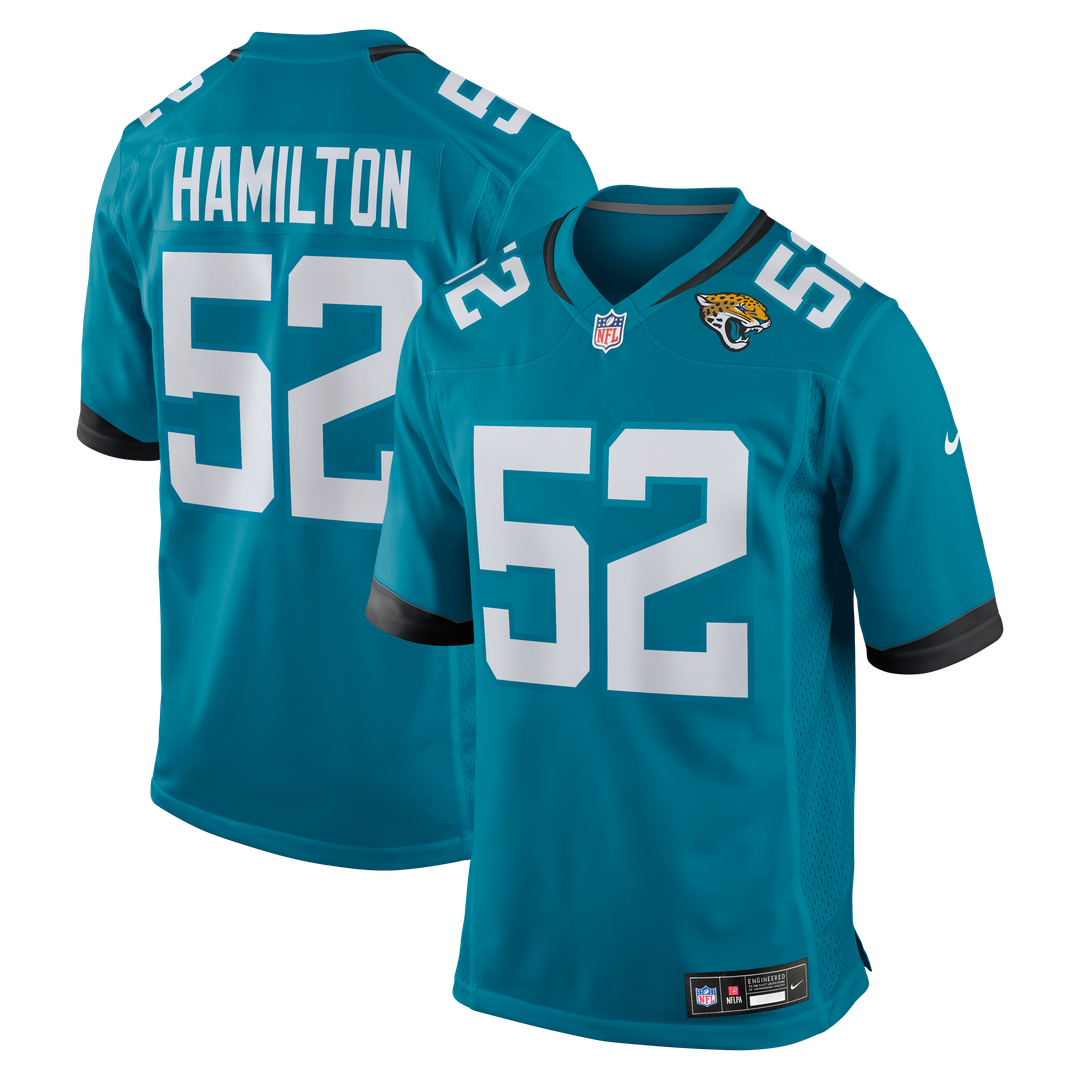DaVon Hamilton Jacksonville Jaguars Game Jersey - Teal