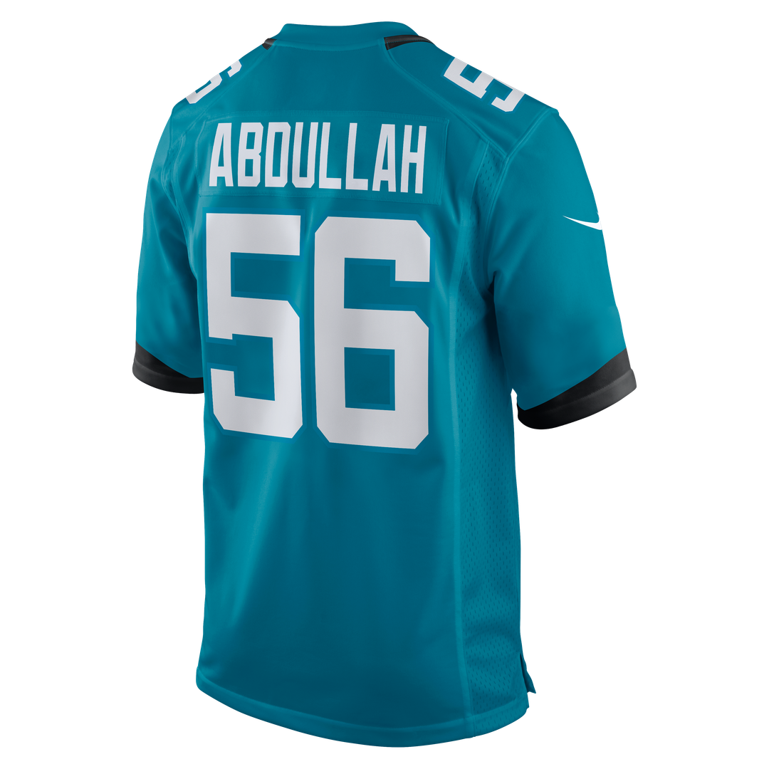 Yasir Abdullah Jacksonville Jaguars Team Game Jersey - Teal