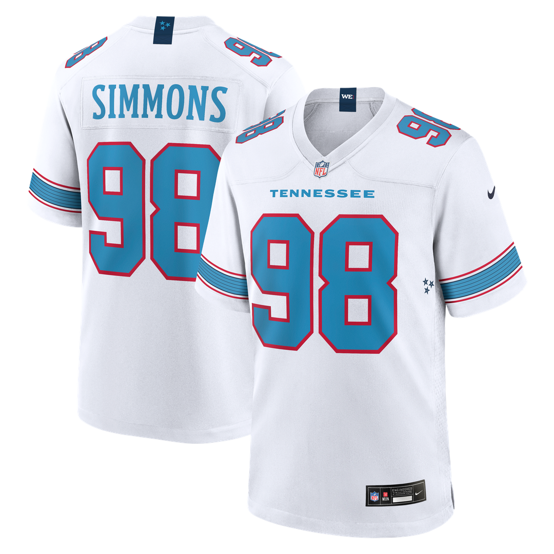 Jeffery Simmons Tennessee Titans Game Jersey - White