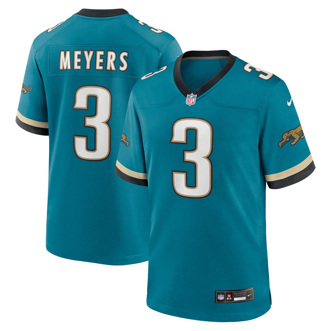 Jakobi Meyers Jacksonville Jaguars Alternate 2 Prowler Throwback Game Jersey - Teal