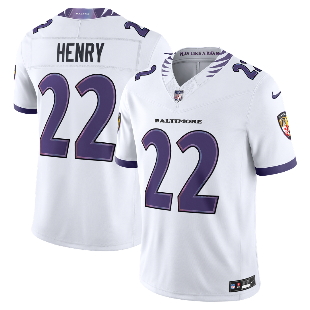 Derrick Henry Baltimore Ravens Vapor F.U.S.E. Stitched Limited Jersey - White