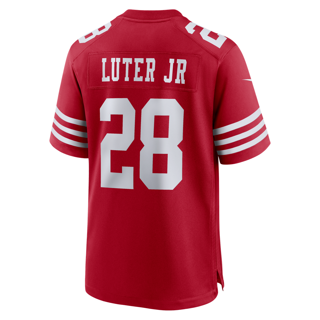Darrell Luter Jr. San Francisco 49ers Game Jersey - Scarlet