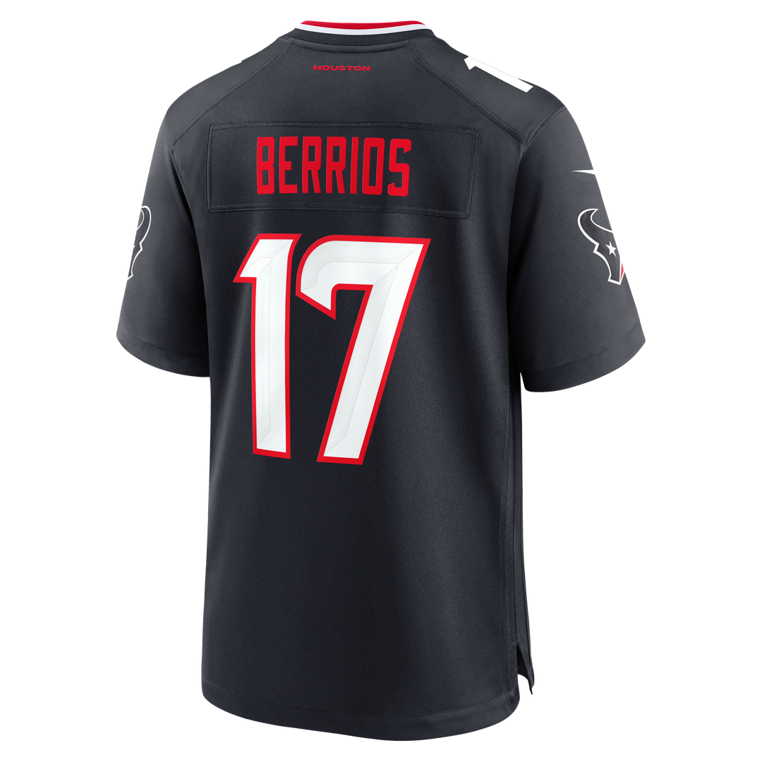 Braxton Berrios Houston Texans Team Game Jersey - Navy