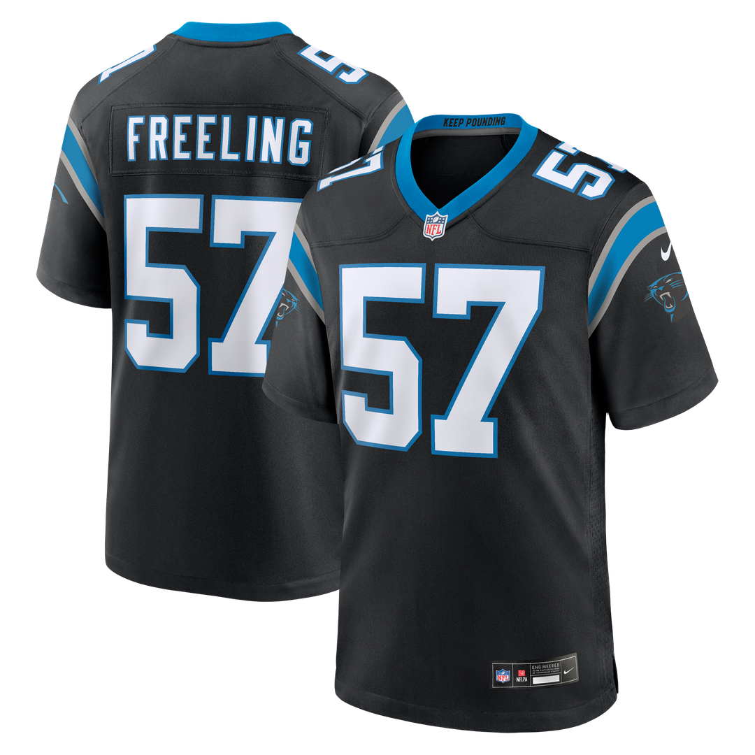 Monroe Freeling Carolina Panthers 2026 NFL Draft First Round Pick No. 19 Team Game Jersey - Black