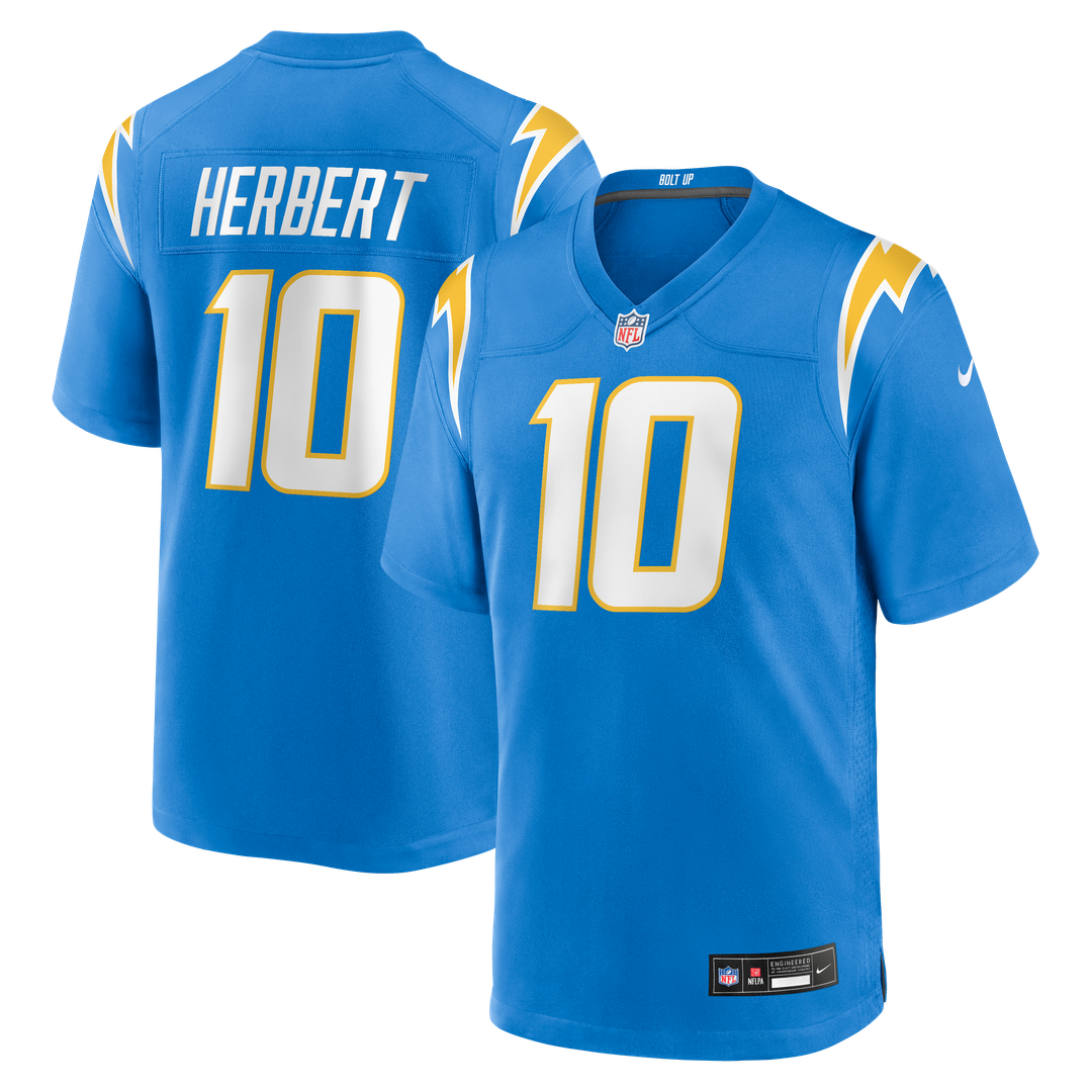 Justin Herbert Los Angeles Chargers Player Game Jersey - Powder Blue