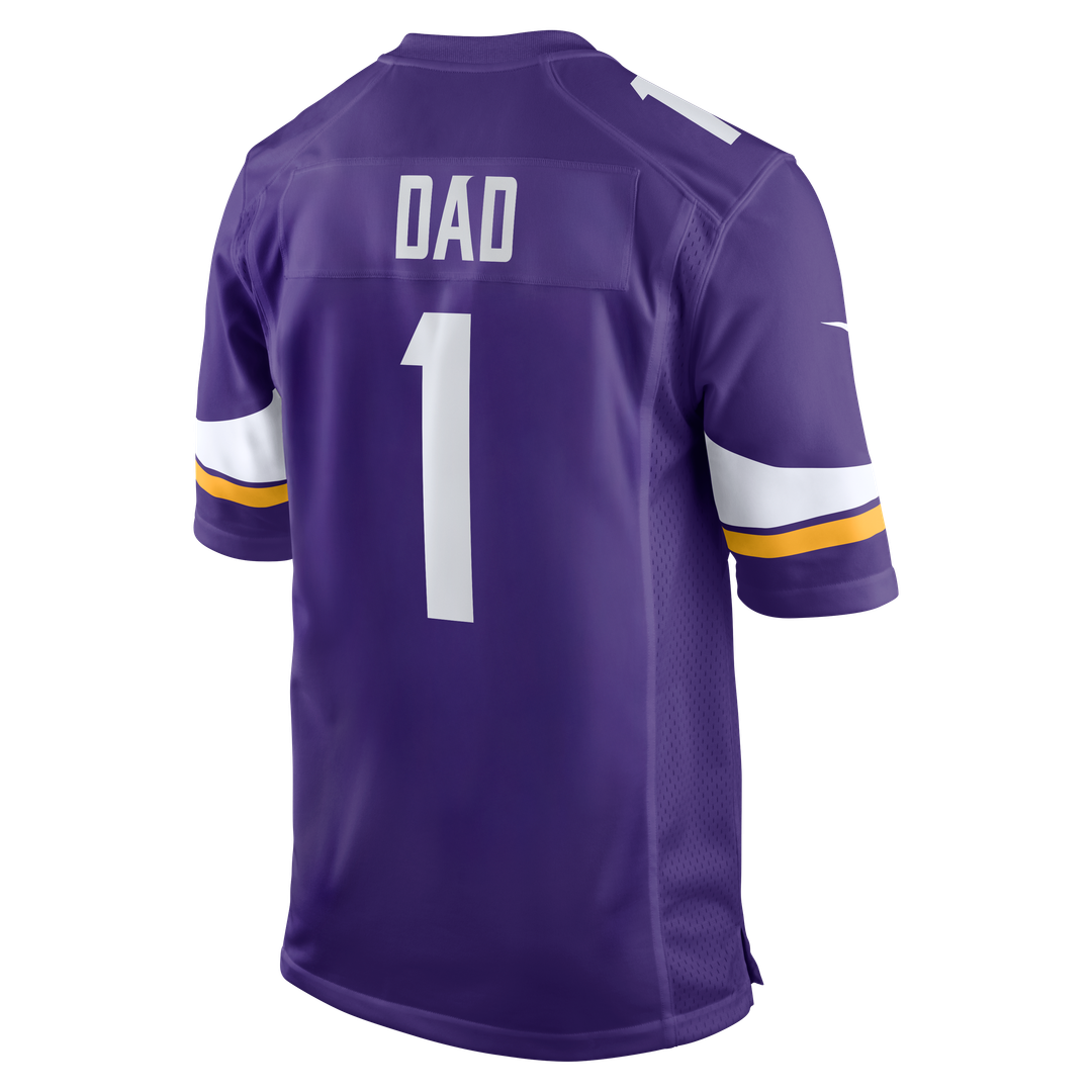Number 1 Dad Minnesota Vikings Game Jersey - Purple