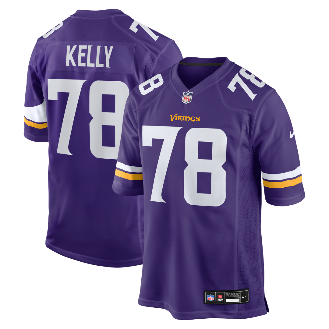 Ryan Kelly Minnesota Vikings Team Game Jersey - Purple