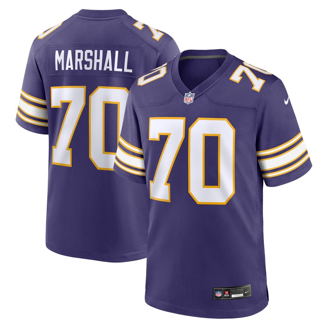 Jim Marshall Minnesota Vikings Retired Player Alternate Game Jersey - Purple