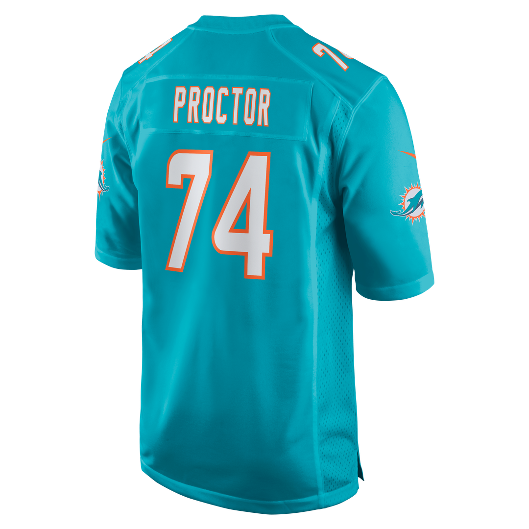 Kayden ProctorMiami Dolphins 2026 NFL Draft First Round Pick No. 12 Team Game Jersey - Aqua