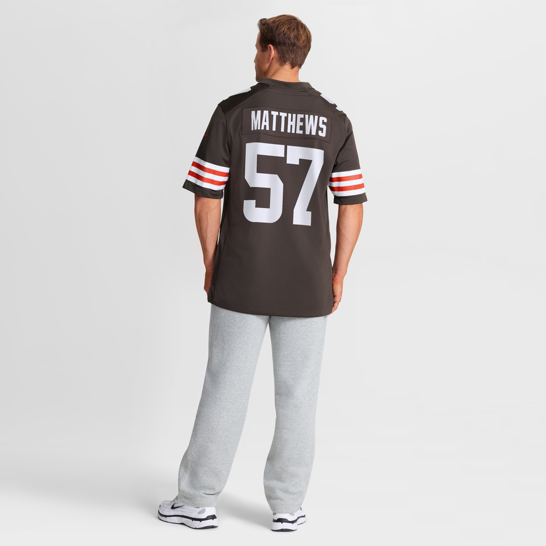 Clay Matthews Cleveland Browns Game Retired Player Jersey - Brown
