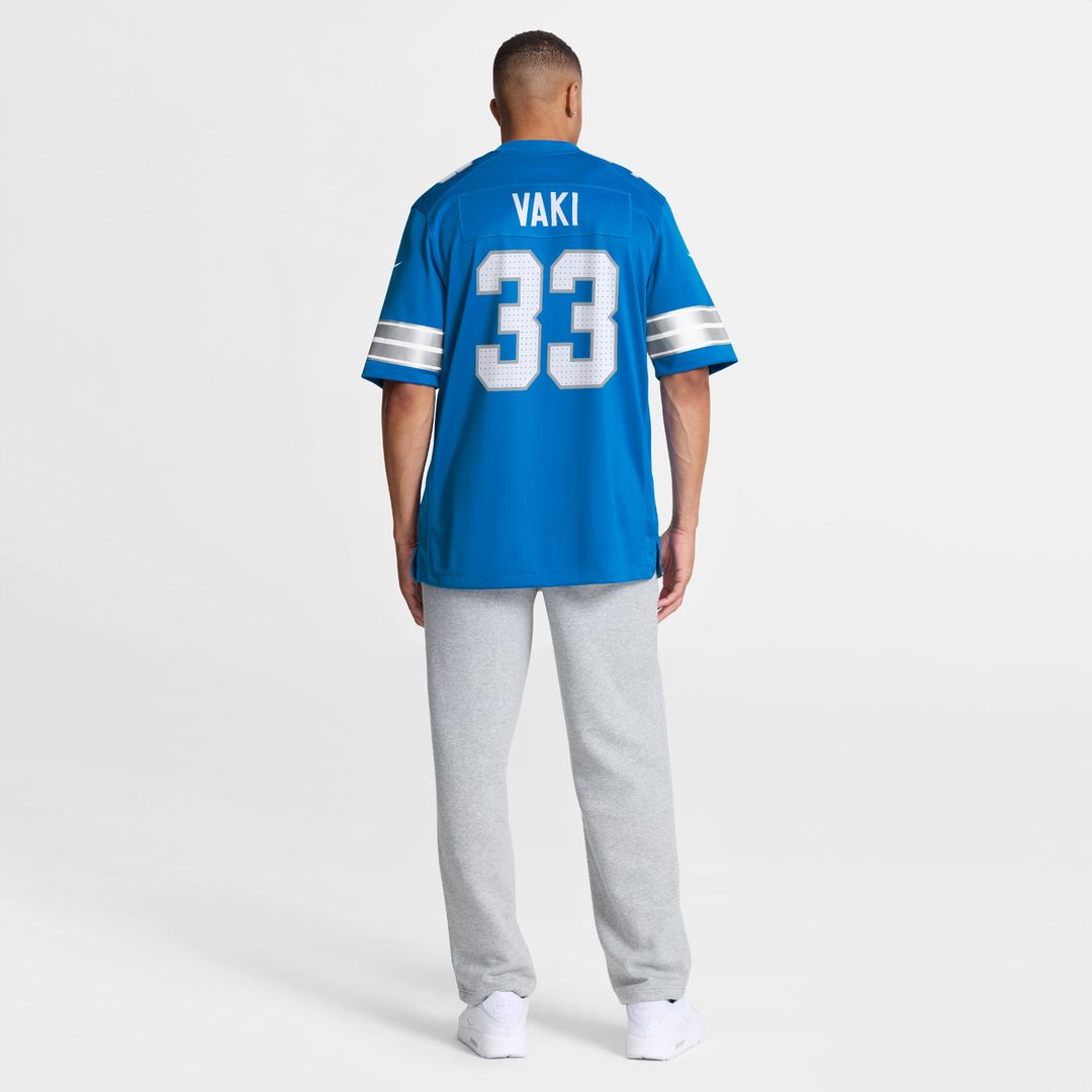 Sione Vaki Detroit Lions Team Game Jersey - Blue