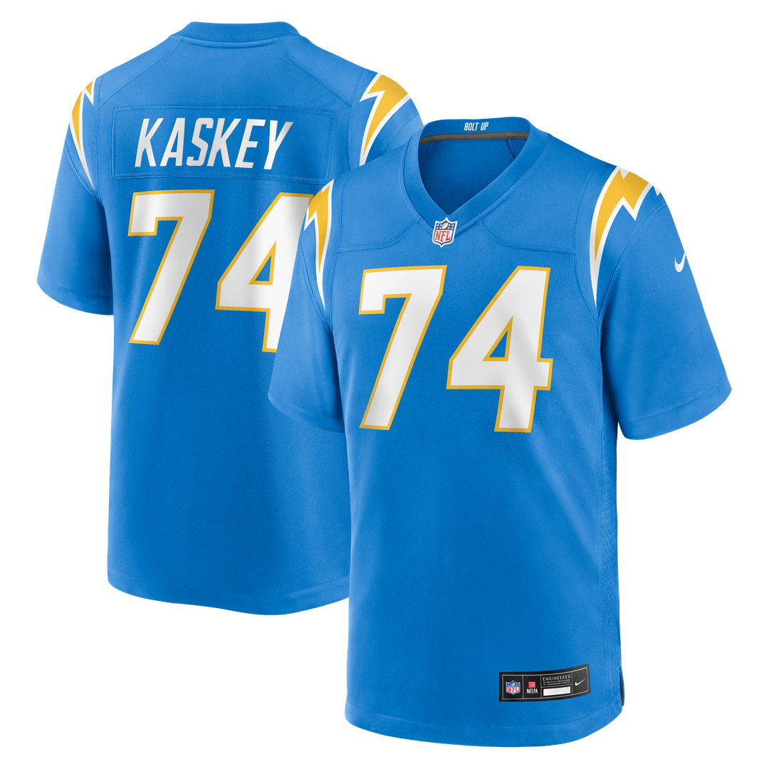 Matt Kaskey Los Angeles Chargers Team Game Jersey - Powder Blue