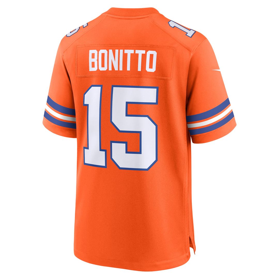 Nik Bonitto Denver Broncos Alternate 2 Mile High Collection 1977 Throwback Game Jersey - Orange